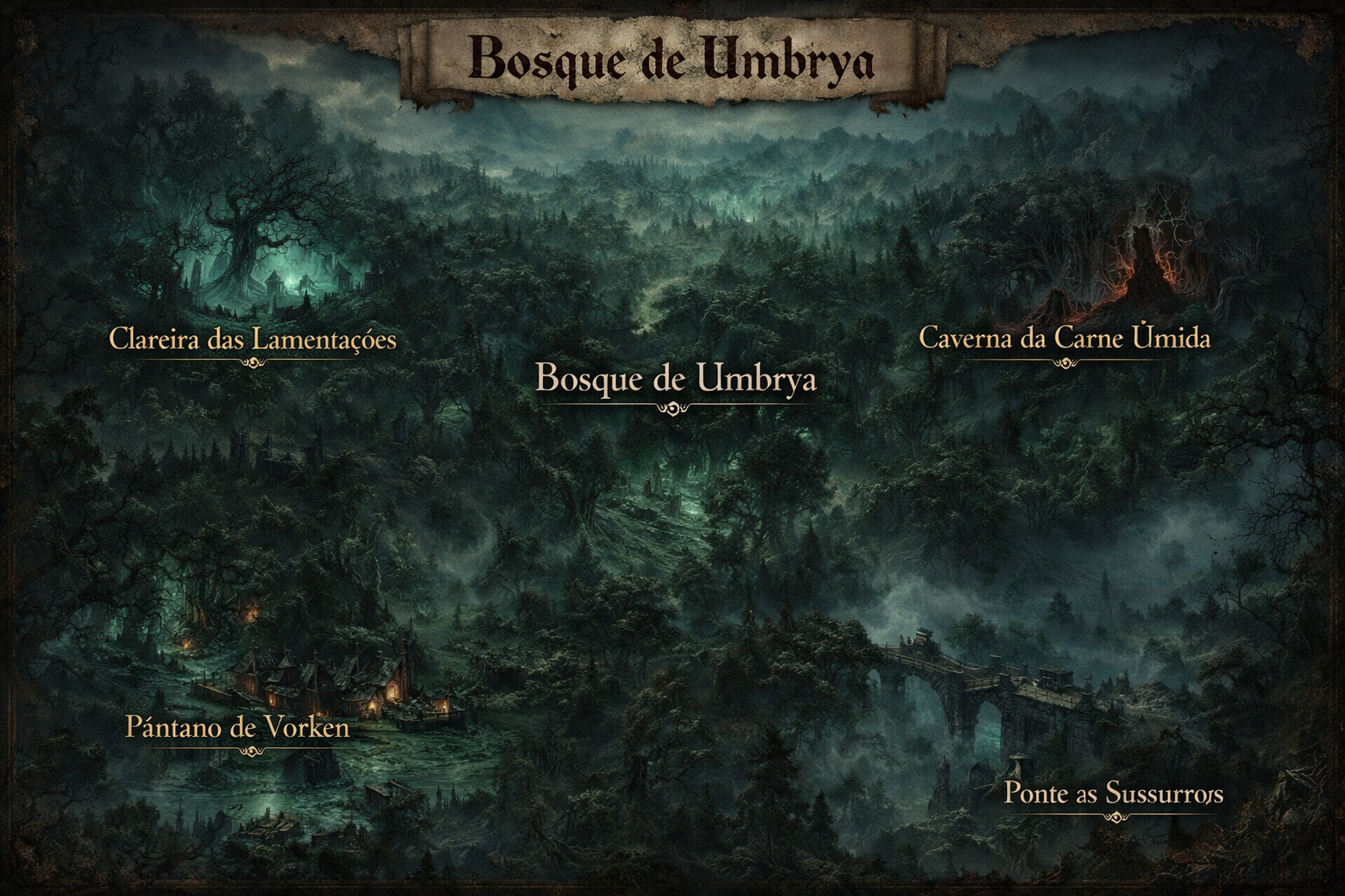 Mapa Umbrya em TormentusRPG